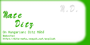 mate ditz business card