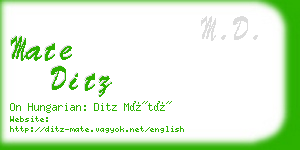 mate ditz business card